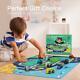 Wooden Train Set Wooden Train Track Set With Mat & City Series Yooy