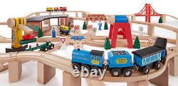 Wooden Train Set for Kids 130 Piece Railway Track Set, Ideal for Ages 3+ Years