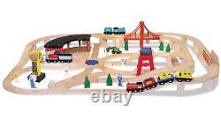 Wooden Train Set for Kids 130 Piece Railway Track Set, Ideal for Ages 3+ Years