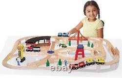 Wooden Train Set for Kids 130 Piece Railway Track Set, Ideal for Ages 3+ Years