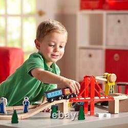 Wooden Train Set for Kids 130 Piece Railway Track Set, Ideal for Ages 3+ Years