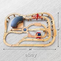 Wooden Train Set for Kids 130 Piece Railway Track Set, Ideal for Ages 3+ Years