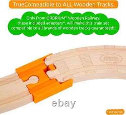 Wooden Train Track Lot Railway Set Thomas The Train Brio Accessories 68-Piece