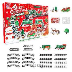 Xmas Toy Train With Light & Sound Christmas Toy Train Round Track Set Kid Gift