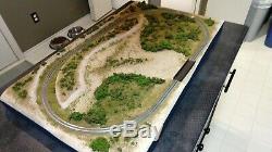 Z Scale Custom Built Tabletop Railroad Layout Model Trainset Micro-Trains Track
