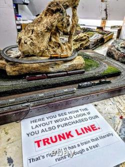 Z Scale Train Layout 36 x 24 double track -it fits with other layouts we sell