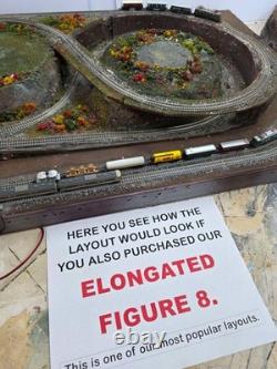 Z Scale Train Layout 36 x 24 double track -it fits with other layouts we sell
