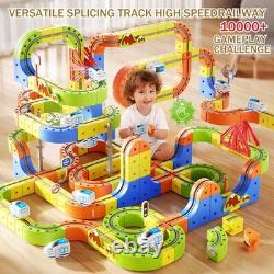 121PCS Monorail Magnétique Trackfusion - Set de Train Magnétique pour Enfants de 4 à 8 Ans, Rail