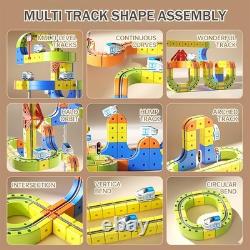 121PCS Monorail Magnétique Trackfusion - Set de Train Magnétique pour Enfants de 4 à 8 Ans, Rail