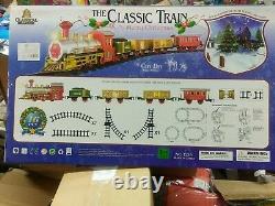 16pc Christmas Train Set Piste Musical Son Lights Around Tree Decoration Santa
