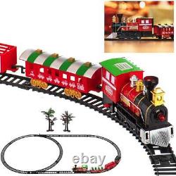 17pc Christmas Train Set Piste Deluxe Musical Son Light Around Tree Décoration