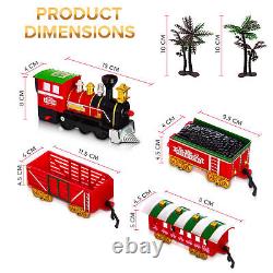 17pc Christmas Train Set Piste Deluxe Musical Son Light Around Tree Décoration