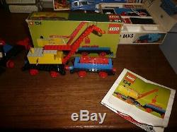 1970 Vintage Boxed Railway Lego -loco / Moteur / Piste / Grue / Wagon Etc