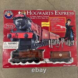 2008 Lionel 7-11080 Train Set G Échelle Harry Potter Express de Poudlard