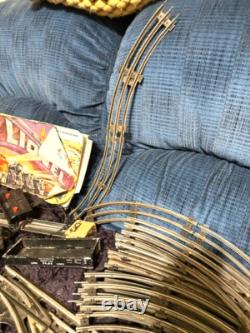 37 Ensemble de trains Lionel vintage de 1950, voitures de train et rail électrique, +++ Tant de choses