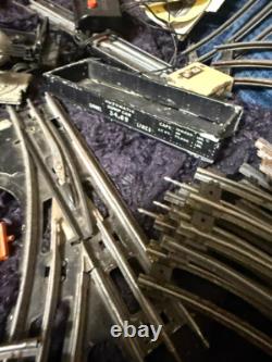 37 Ensemble de trains Lionel vintage de 1950, voitures de train et rail électrique, +++ Tant de choses