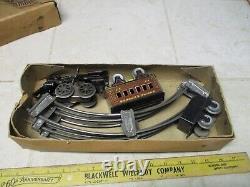 American Flyer Cast Iron Wind Up Empire Express 3 Pièces Train Set Antique Works