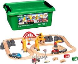BRIO Monde Cargo Chemin de Fer Deluxe Ensemble de Trains en Bois à Piles