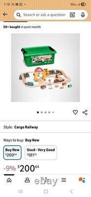 BRIO Monde Cargo Chemin de Fer Deluxe Ensemble de Trains en Bois avec Locomotive à Piles