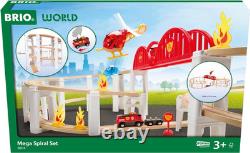 BRIO World 36114 Ensemble Méga Spirale Piste de Train en Bois à Niveaux Multiples