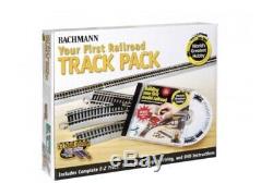 Bachman Argent Nickle Ho Premier Track Pack 45 Piece Set & Tech 3 Contrôleur De Train