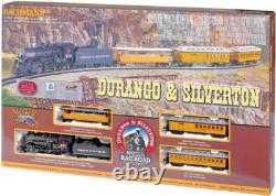 Bachmann 710 DURANGO & SILVERTON Ensemble de train complet Locomotive, voitures, rails, paquet NIB