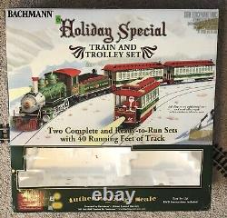 Bachmann Holiday Special Train And Trolley Set 90054 G Échelle 40 Piste Santa