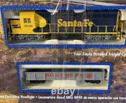 Bachmann Rail King Santa Fe Emd Gp40 Ho Gamme De Trains Électriques #00657 Boîte Ouverte