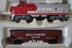 Bachmann Santa Fe Meteor Ez Track Ho Scale Railroad Electric Train Set Withextras