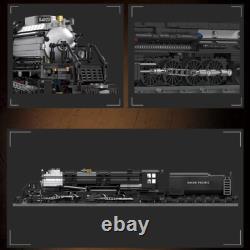 Blocs de construction de train classique Locomotive à vapeur Big Boy avec ensemble de voies ferrées