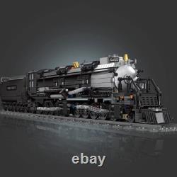 Blocs de construction de train classique Locomotive à vapeur Big Boy avec ensemble de voies ferrées