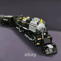 Blocs de construction de train classique Locomotive à vapeur Big Boy avec ensemble de voies ferrées