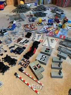 Bundle Ferroviaire Vintage Lego 12v Trains, Piste, Modèles, Points D'origine