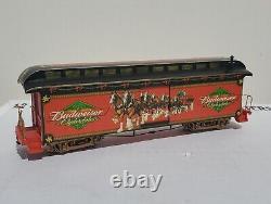 Collection Hawthorne Village Budweiser Holiday Express Train Set 10 Voitures + Rails