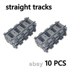 Croisement de voie, aiguillage et rail bifurqué pour kit de train Lego en blocs de construction, à faire soi-même