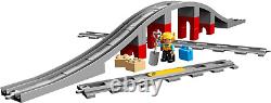 DUPLO Ville Train Pont et Rails 10872 Ensemble de Jouets pour Enfants et Tout-Petits, Chemin de Fer