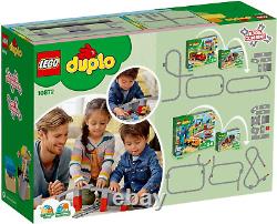 DUPLO Ville Train Pont et Rails 10872 Ensemble de Jouets pour Enfants et Tout-Petits, Chemin de Fer