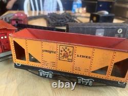 Deux ensembles de trains miniatures vintage