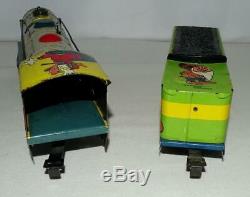 Disney1950'smickey Souris Meteor Train Set + + Bell Ring Étincelle Action + Rail + Ex