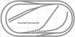 Disposition de train Bachmann E-Z Track #002 Ensemble de train Échelle HO 4' X 8' Commutateurs de fil