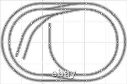 Disposition de train Bachmann E-Z Track #020D Ensemble de train HO Échelle 4' X 6' Commutateurs DCC