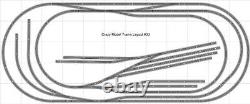 Disposition de train Bachmann E-Z Track #033 Ensemble de train Echelle HO 5' X 12' Interrupteurs de fil