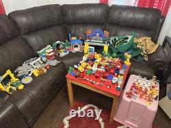 ENORME Ensemble de Train Fisher Price GeoTrax avec Bâtiments, Piste et Voitures, Lot de 195+ Pièces