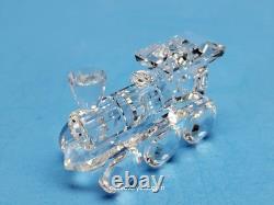 ENSEMBLE DE TRAIN SWAROVSKI 6 PIÈCES ET SUPPORT DE PISTE PERSONNALISÉ S657 Complet