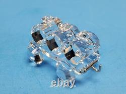 ENSEMBLE DE TRAIN SWAROVSKI 6 PIÈCES ET SUPPORT DE PISTE PERSONNALISÉ S657 Complet