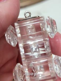 ENSEMBLE DE TRAIN SWAROVSKI EN 6 PIÈCES AVEC SUPPORT DE PISTE PERSONNALISÉ LIRE LA DESCRIPTION