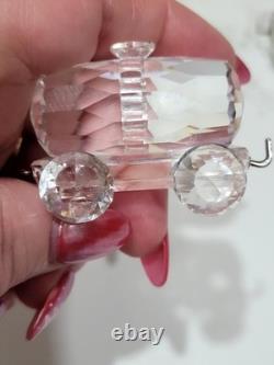 ENSEMBLE DE TRAIN SWAROVSKI EN 6 PIÈCES AVEC SUPPORT DE PISTE PERSONNALISÉ LIRE LA DESCRIPTION