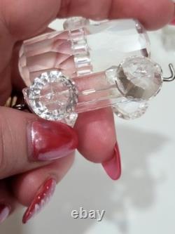 ENSEMBLE DE TRAIN SWAROVSKI EN 6 PIÈCES AVEC SUPPORT DE PISTE PERSONNALISÉ LIRE LA DESCRIPTION