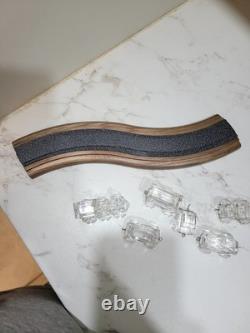 ENSEMBLE DE TRAIN SWAROVSKI EN 6 PIÈCES AVEC SUPPORT DE PISTE PERSONNALISÉ LIRE LA DESCRIPTION