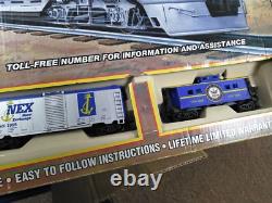 Enorme Lot#6 Ensemble de Train Express de la Marine Américaine, Eng, 3 Voitures, Piste, Pack d'Alimentation et plus